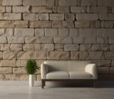 Badigeon lime on a stone wall