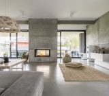 Waxed concrete in an apartment